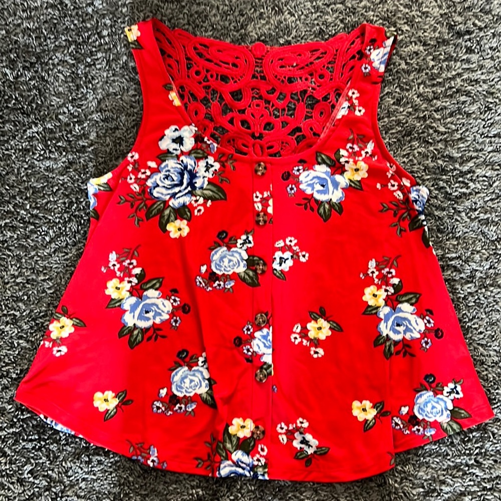 No Comment Floral Tank